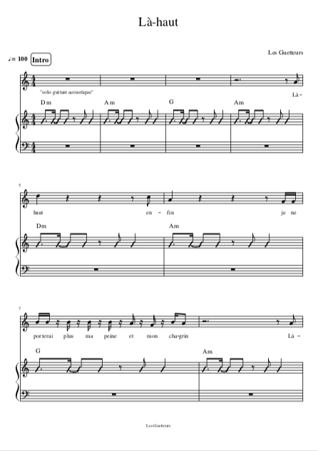 Livret partitions album "Tempête"